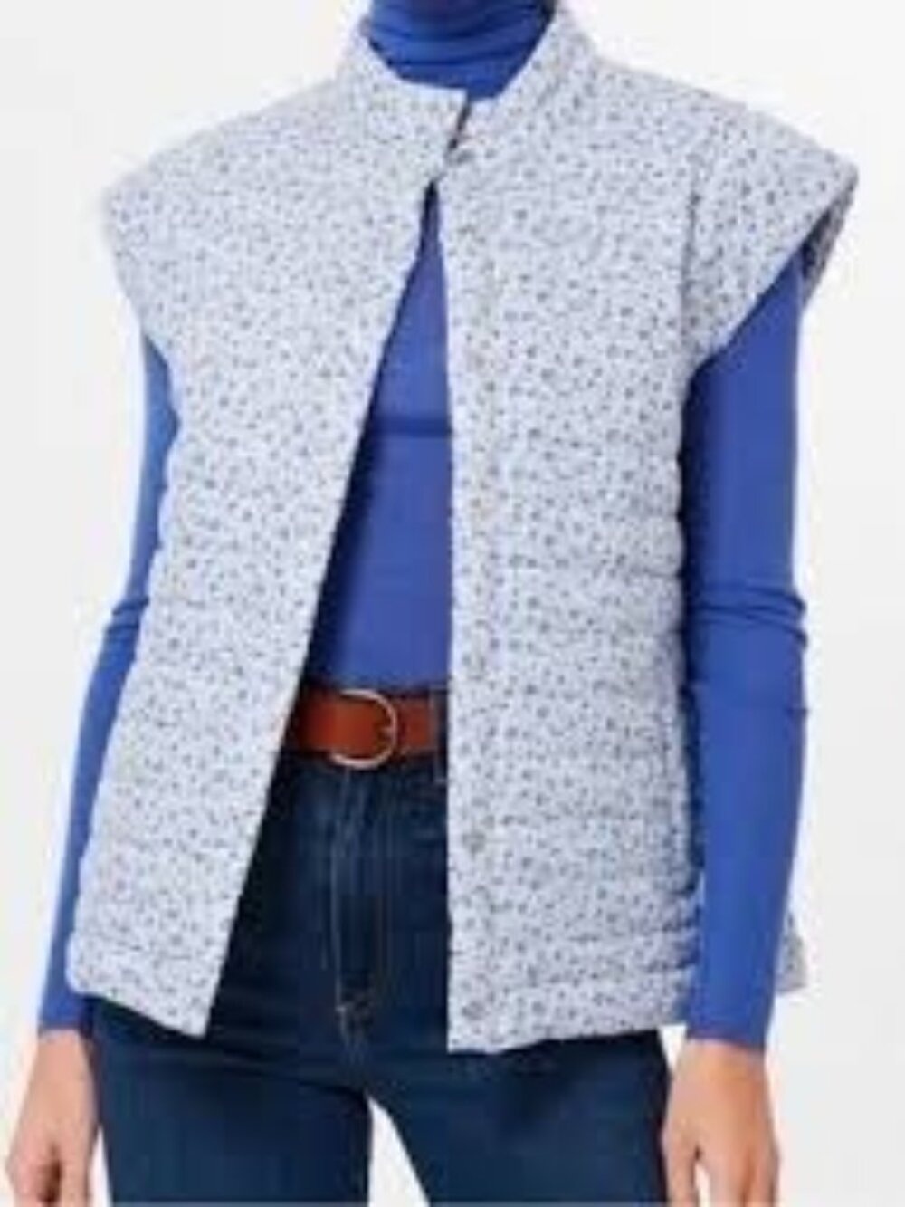 Tuckernut Hyacinth House Floral Quilted Sleeveless Vest Small